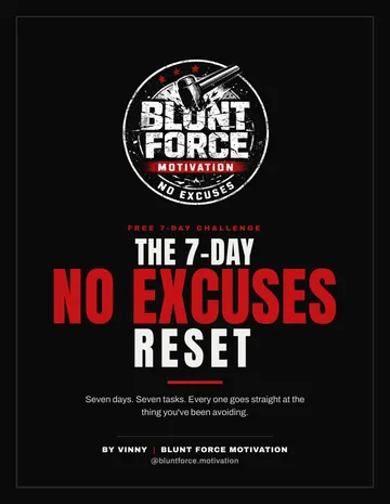 Cover of the 7-Day No Excuses Reset PDF